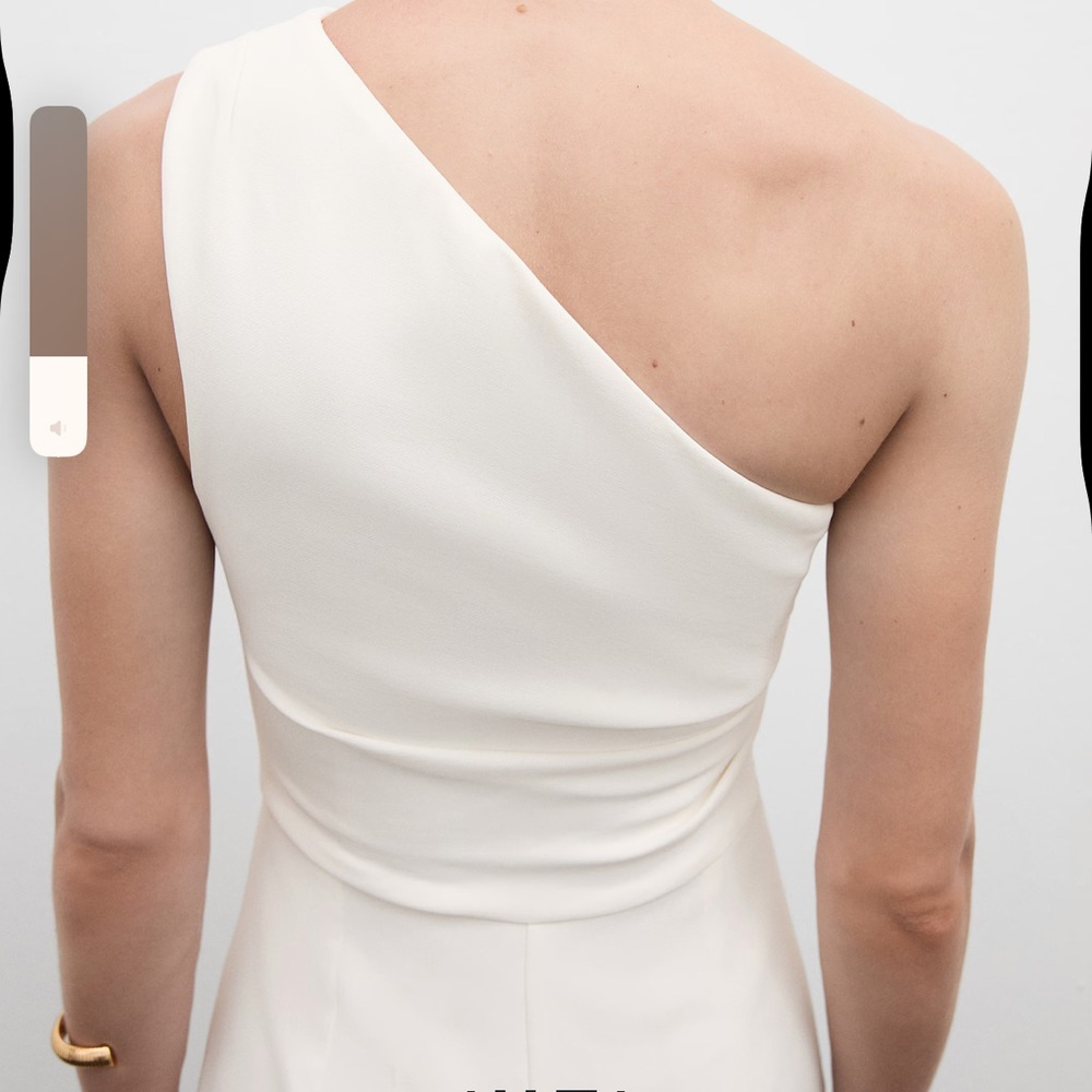 Mango Cream Asymmetrical Jumpsuit - Picture 2 of 4